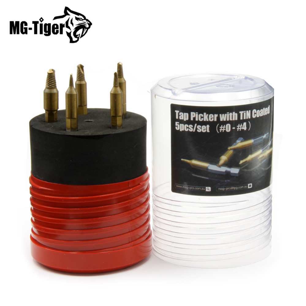 5pcs Tap Picker #0-#4 Set with TiN Coated