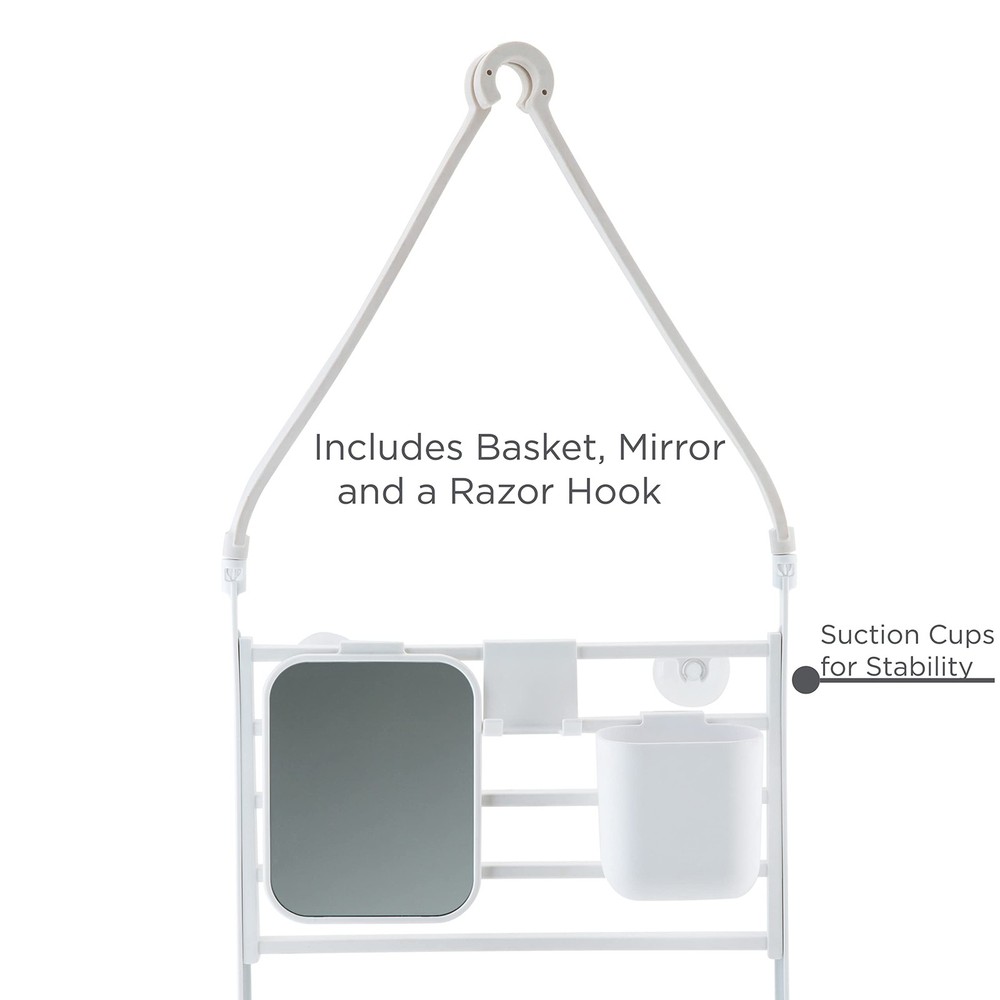 Deluxe Flex Adjustable Shower Caddy | 2 Hanging Options | Customizable | Bath...