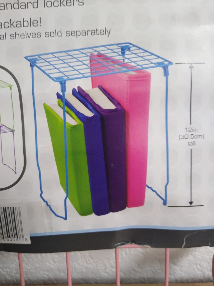 Stac-A-Shelf Locker Shelf, Stackable, Extra Tall, Fits Standard Size School L...