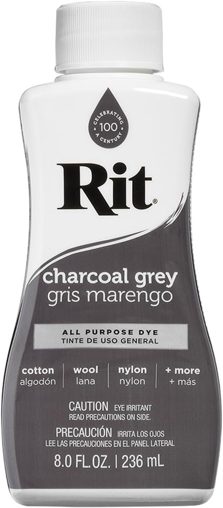 Rit All-Purpose Liquid Dye, Charcoal Grey , 8 oz