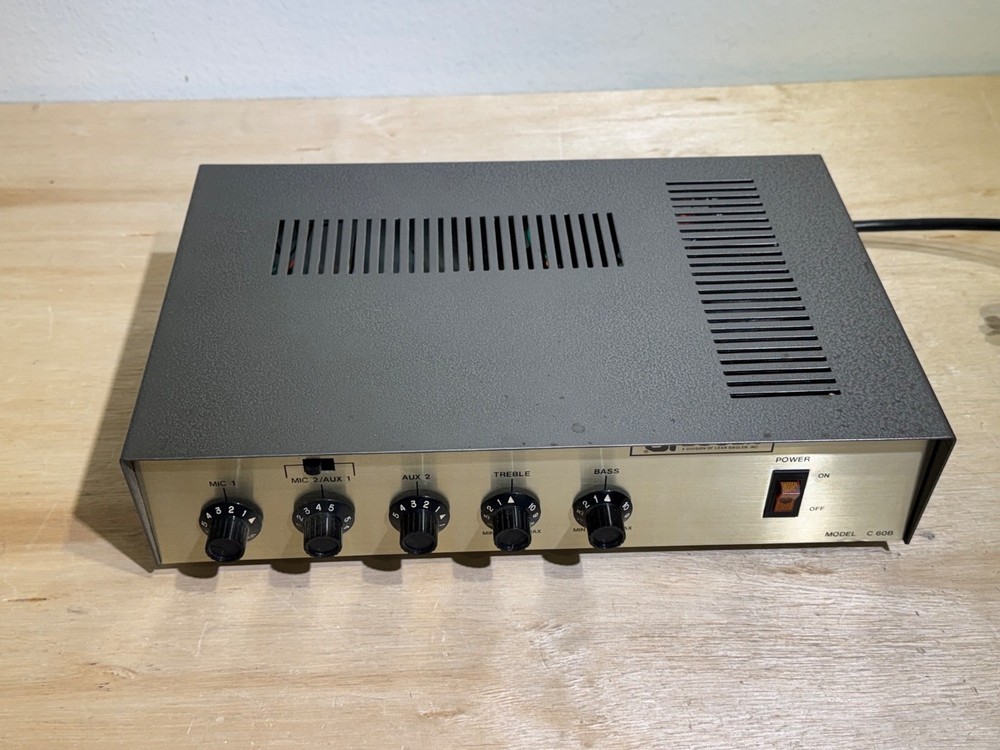 Vintage Bogen C-60B Solid State Power Amp | Unit Powers-On | Unit Sold AS-IS