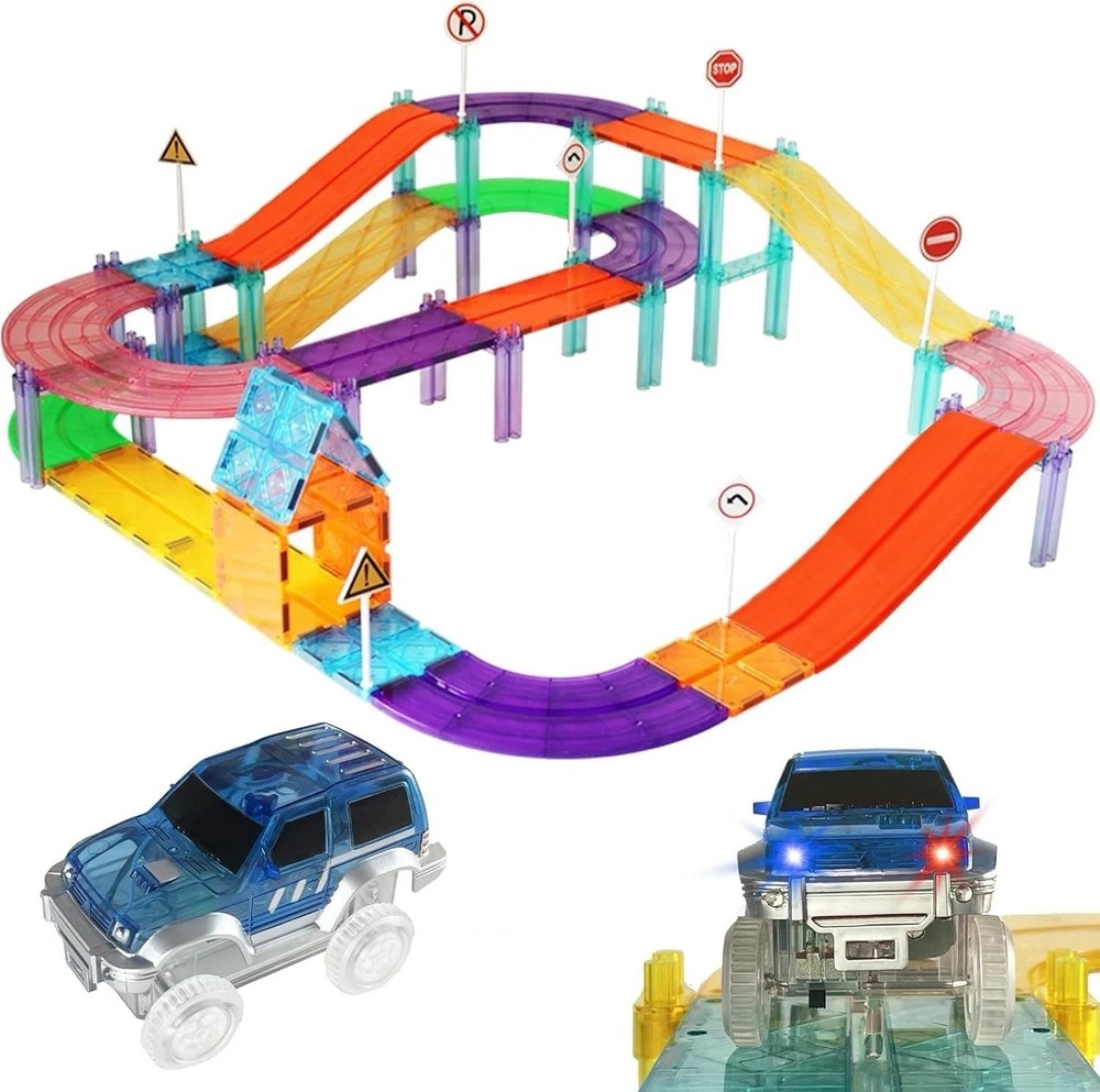 Magnetic Traffic Fantasy, Crazy 3D Brain Development Magic Construction Blocks