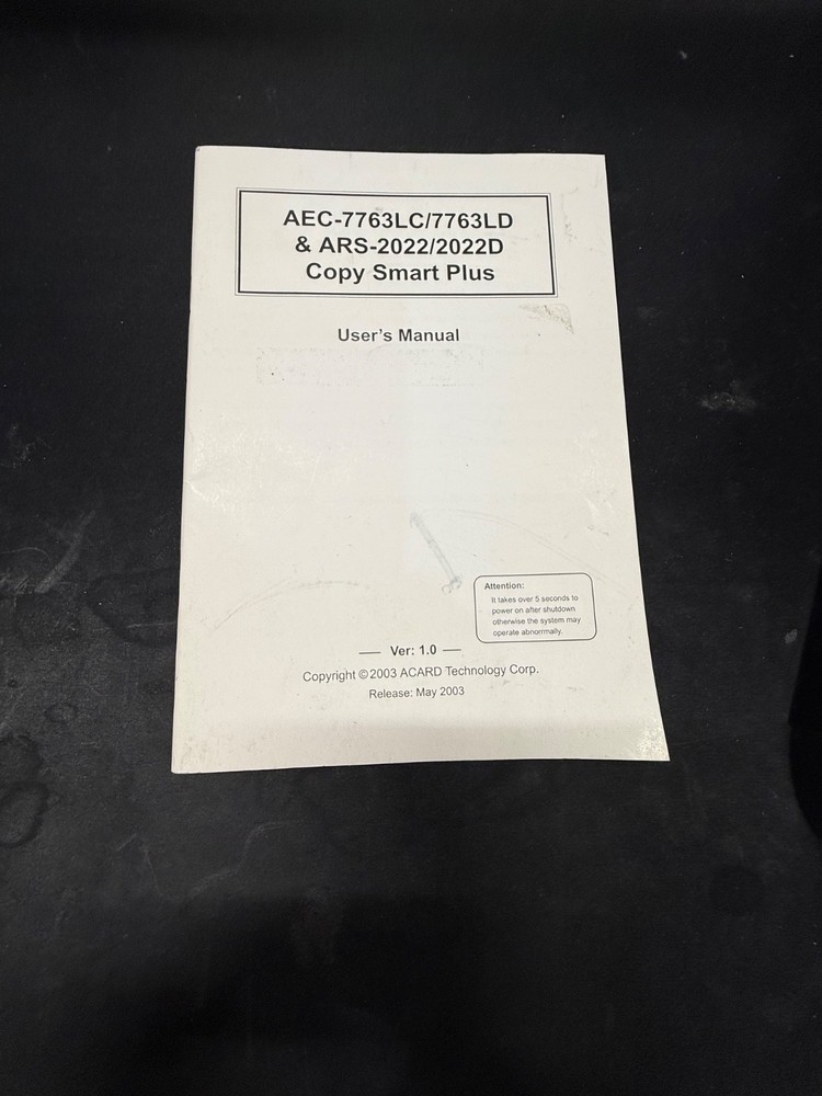 ACARD Technology Copy Smart Plus CD DVD Duplicator Standalone Black 5.25"