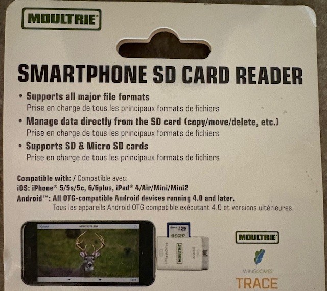 Moultrie Smartphone SD Card Reader - MCA-13193