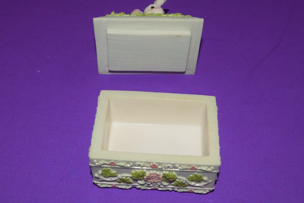NEW - RABBIT TRINKET BOX - BEAUTIFUL!