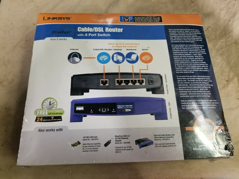 Linksys EtherFast BEFSR41-RM 4-Port 10/100 Wired Router (BEFSR41)