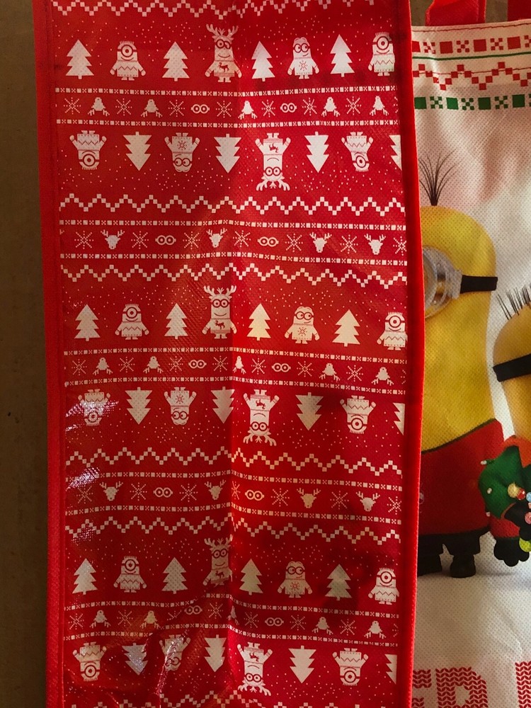 Reusable Tote Bag - Minions Christmas Theme