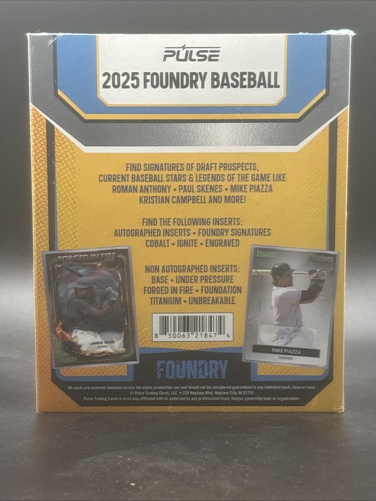 2025 Pulse Foundry Baseball Hobby (4 Autographs Per Box)