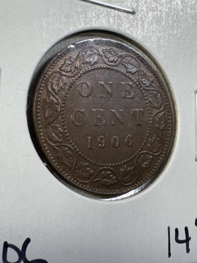 1906 Canada Large Cent Bronze Coin