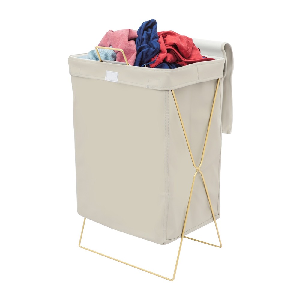 Large Laundry Hamper Collapsible X-Frame Laundry Basket w/Lid