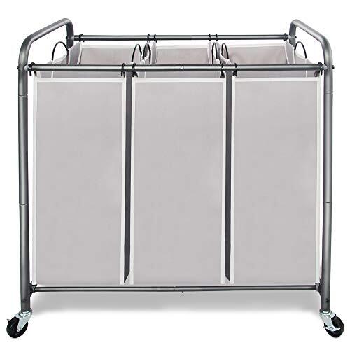 STORAGE MANIAC 3 Section Laundry Sorter, 3 Bag Laundry Hamper  Assorted Colors