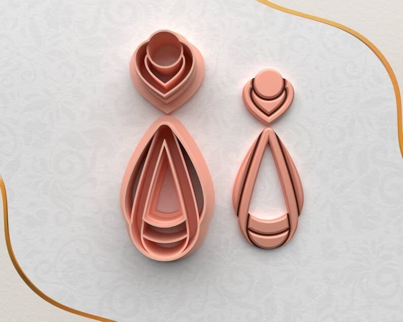 Heartfelt Whispers Polymer Clay Cutter  (5 sizes available)