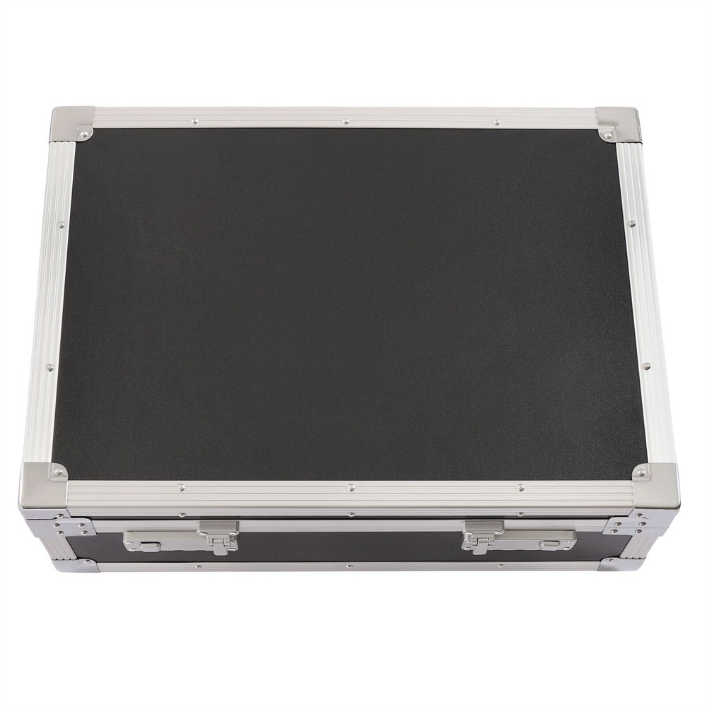 Aluminum Hard Case Briefcase Toolbox Storage Box Tool Case Black Carrying Case