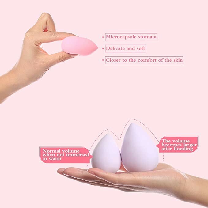 6 Pcs Makeup Blender Beauty Sponge Set - Multi-color