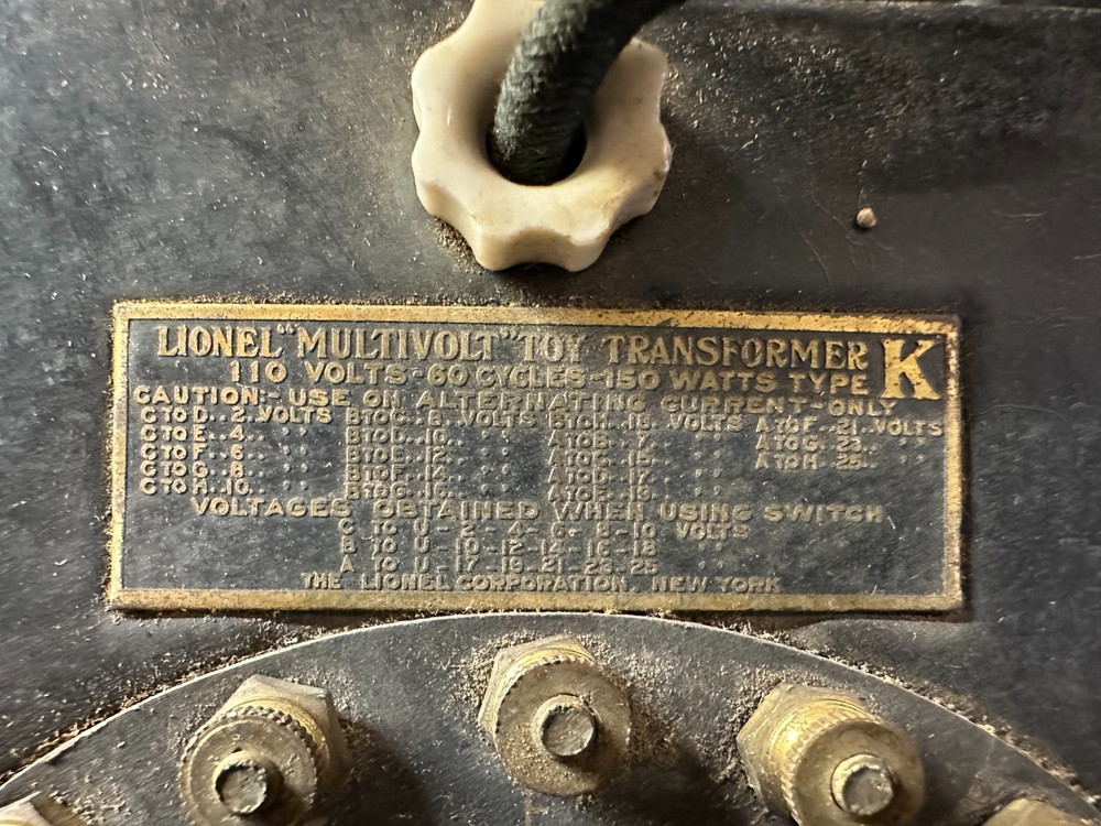 Early Lionel MultiVoit Type K Transformer - NOT TESTED