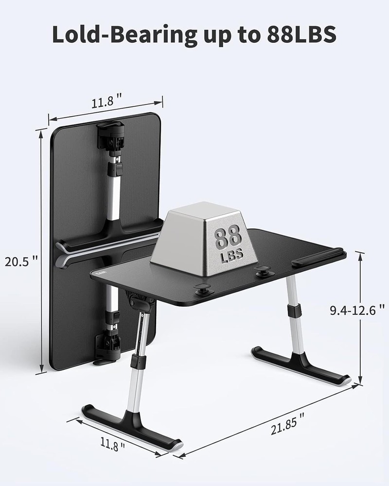 Sturdy Laptop Table for Couch Sofa - Black