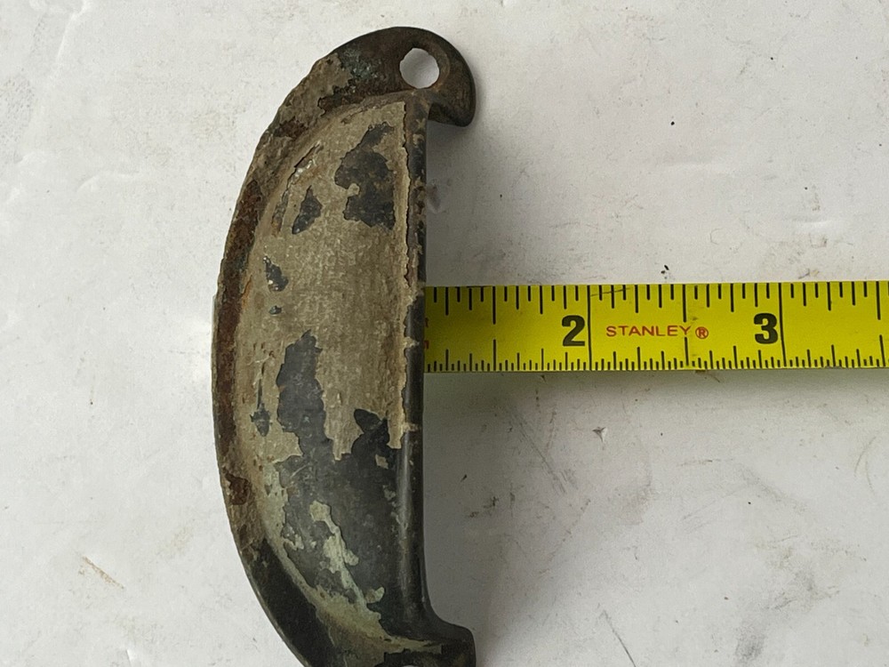 Lot 2 Vintage Metal Drawer Pull Cabinet Handle Cupboard Bin Hardware