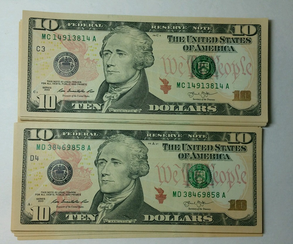 MIXED $10 ✯Light/Med Circulated 2004-2017 Ten Dollar Bill 1 Note