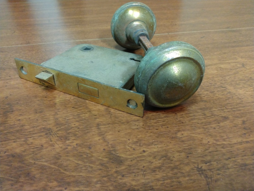 Antique Yale & Towne Mortise Interior Locks w/ Knobs NO KEYS