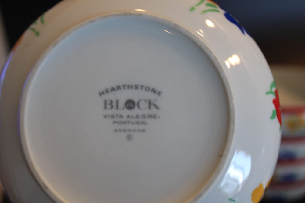 Block Anemone 8 Fruit Bowls 1 3/4" by 5"