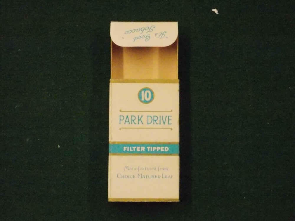 Vintage Gallaher Park Drive Empty Cigarette Packet Box