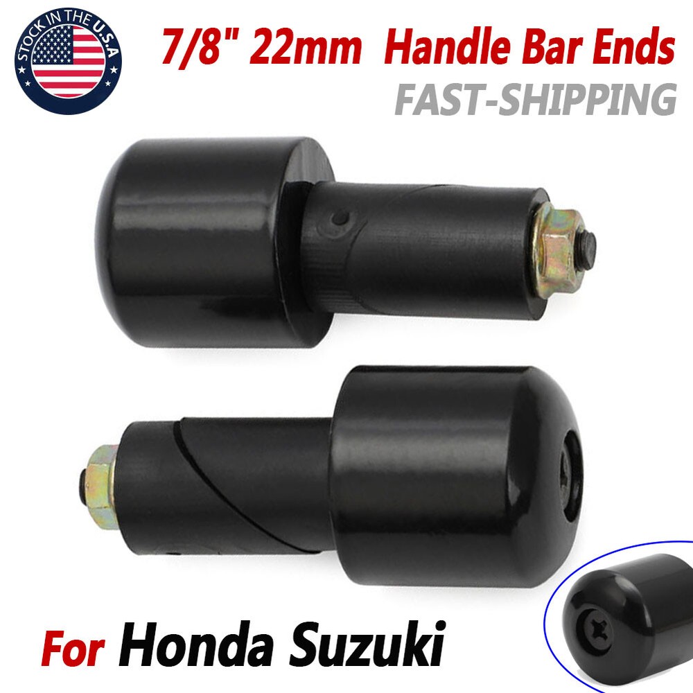 Solid Iron Handle Bar Ends Heavy Weight Vibration Reducing Grip Plugs 7/8" 22mm