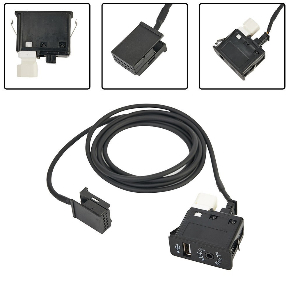 AUX USB Interface Panel Cable Adapter And Socket Plastic Cable For