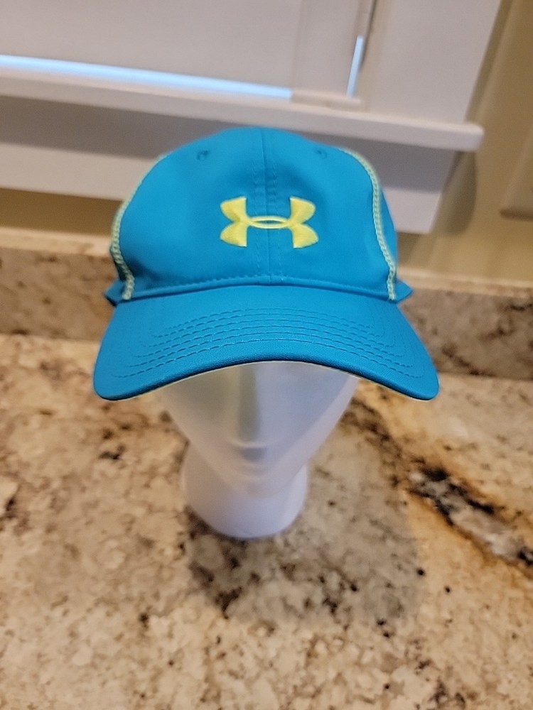 UNDER ARMOUR Women’s Strapback 6 Panel Hat Hat Adjustable ONE Size Blue Yellow