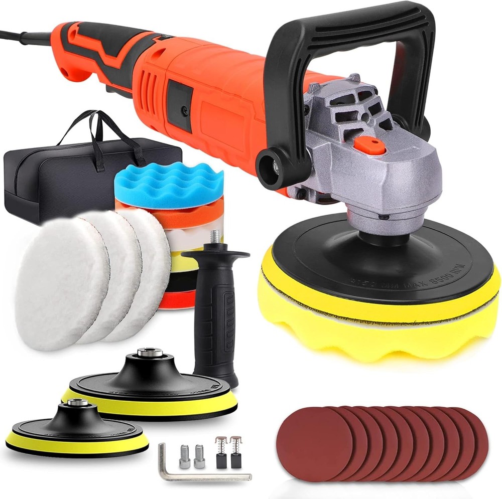 Buffer Polisher, Powerful Waxer, 7 Variable Speed Polisher(red)