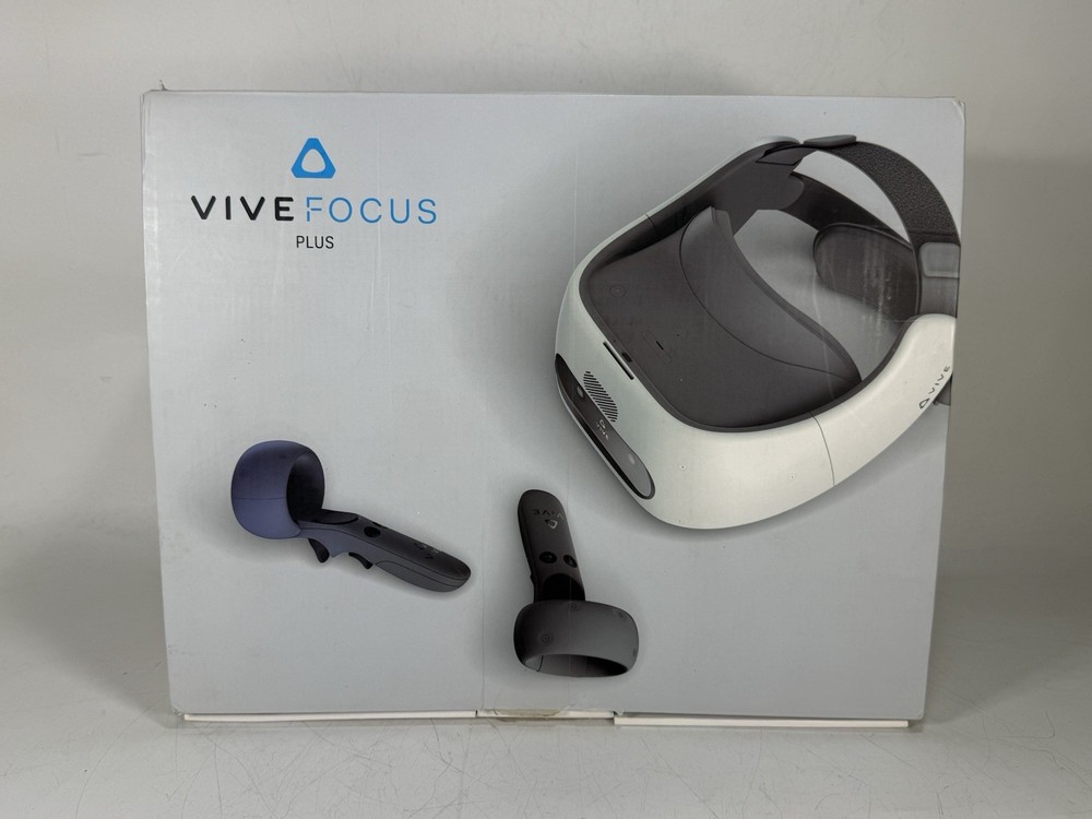 HTC Vive Focus Plus VR Headset with Controllers in Box - WORKING