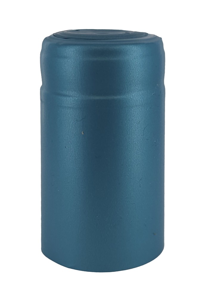 Metallic Light Blue PVC Shrink Capsules - 30 Per Bag