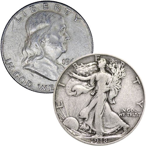 90% Silver Half Dollars ($1 FV)