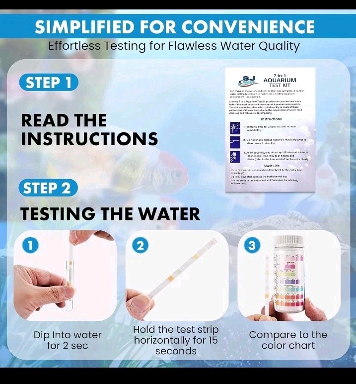 Aquarium water test strips kit