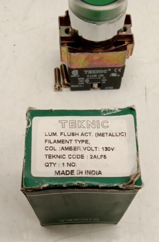 TEKNIC 2ALF5 Green Illuminated Button 130 V
