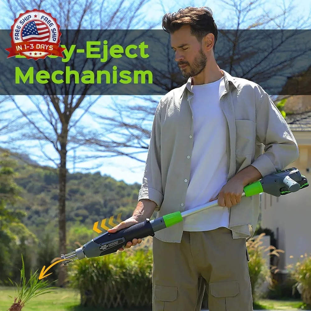 Weed Puller Tool, 21V Powerful Garden Tools Electric Weeding Tool with 2.0Ah Bat