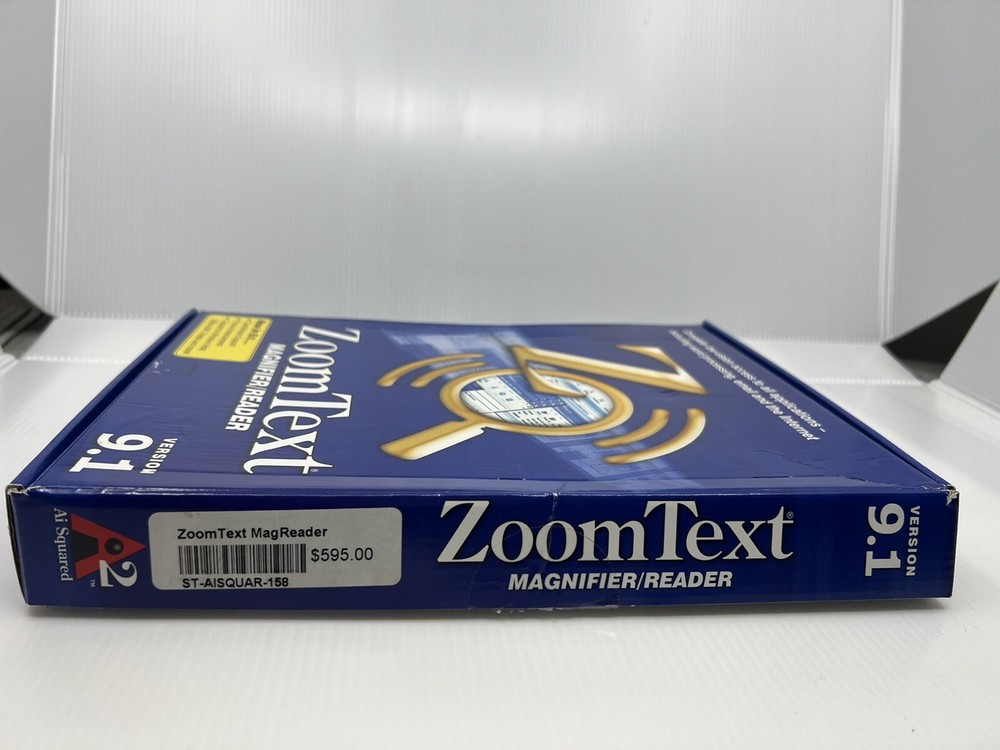 ZoomText Magnifier Reader Version 9.1 For Windows Vista,XP or 2000- Open Box