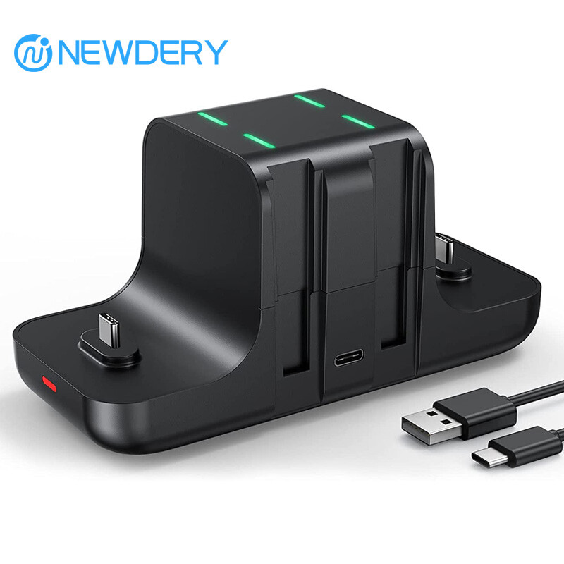 NEWDERY Controller Charger Dock For Nintendo Switch Pro Controller and Joy con