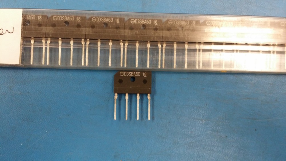 (2 pcs) D3SBA60 Diode, Bridge Rectifier Single 600V 2.3A 4-Pin