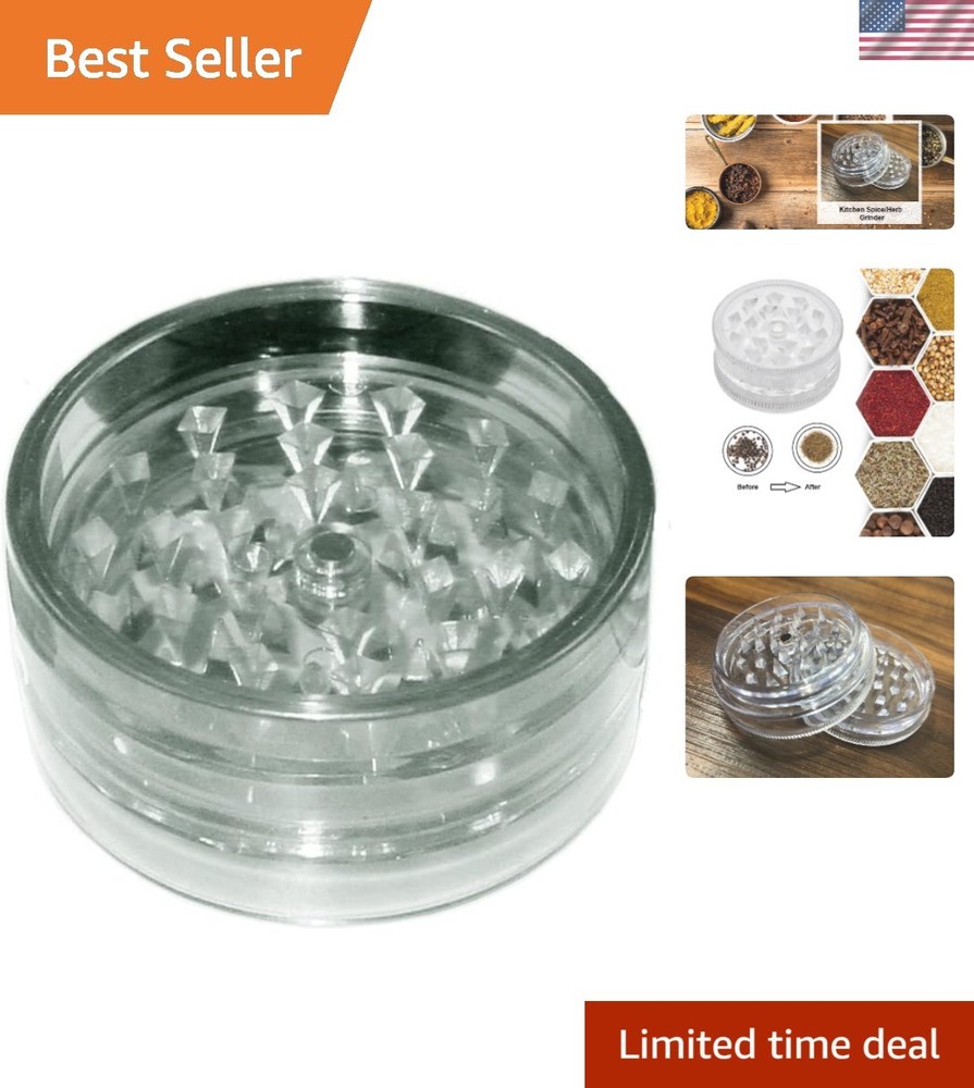 Compact Herb Grinder Set with Sharp Teeth & Magnetic Lids - Modern Kitchen Tool