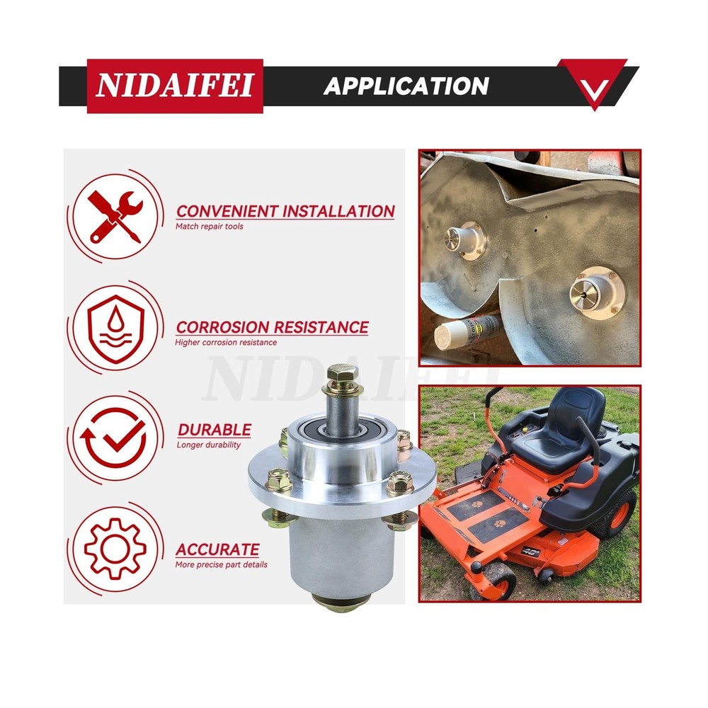 3 Pack Greased 037-2000-00 - Spindle Assembly with 033-4820-00 Pulley Replace...