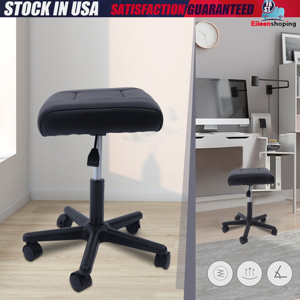 Office Foot Stool with Wheels, Height Adjustable Rolling Leg Rest Adjustable