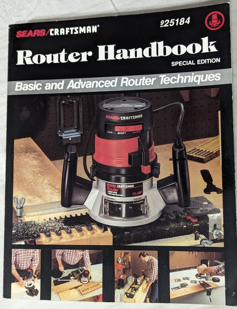 ***VINTAGE 1992 SEARS CRAFTSMAN ROUTER HANDBOOK***BASIC & ADVANCED TECHNIQUES