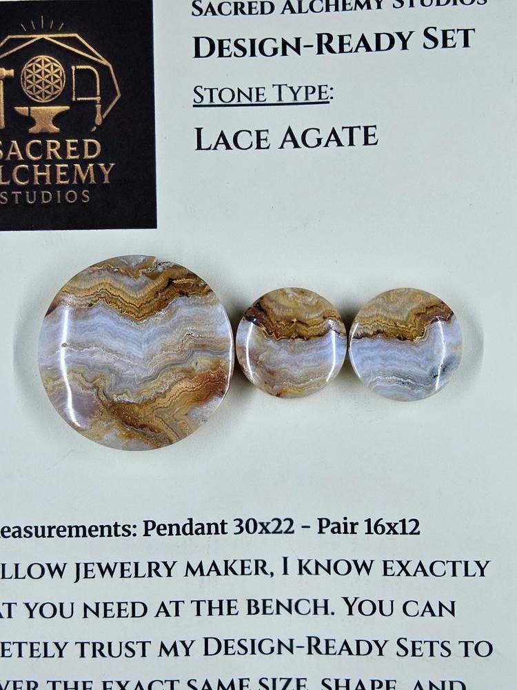 Circle Shape - Lace Agate - Design-Ready Set