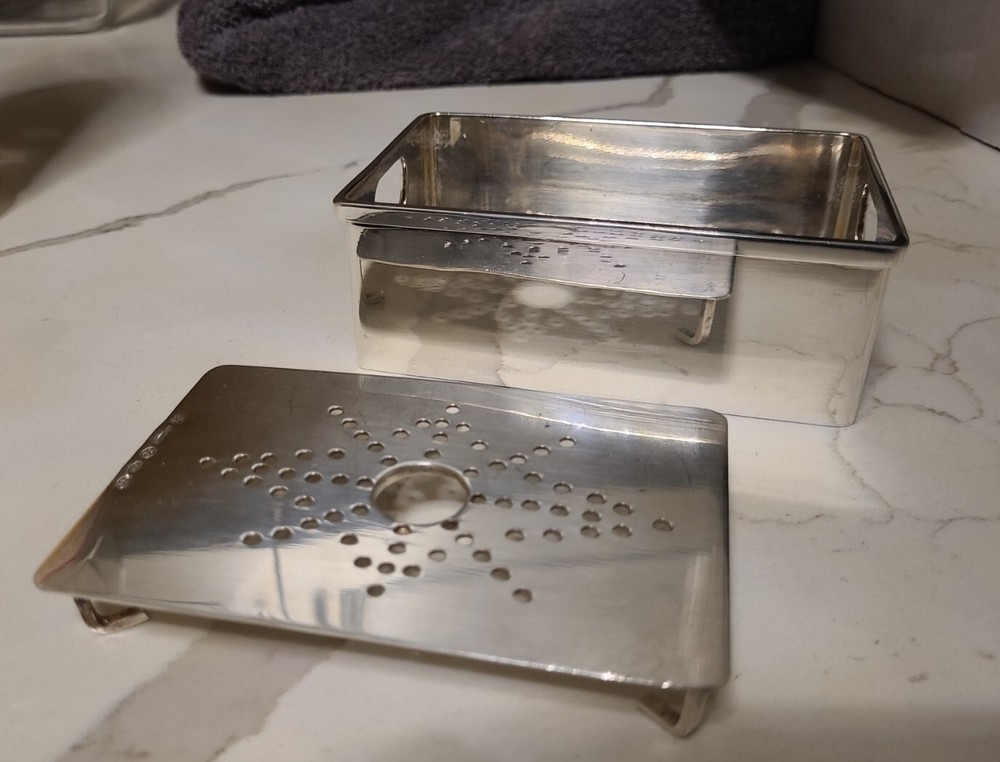 ART DECO STERLING SILVER CAVIAR SERVING DISH