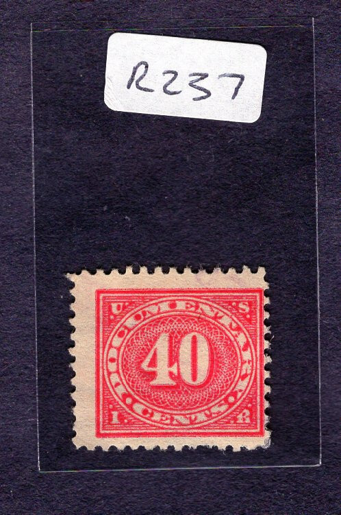 1917 Stamp #R237 Revenue 40c Documentary Used