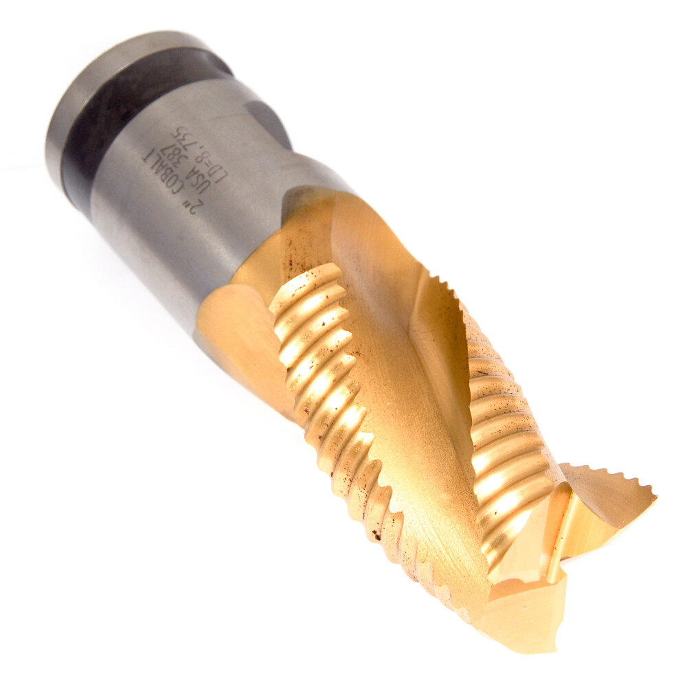 Cobalt Roughing End Mill 2" 3FL TiN 75296