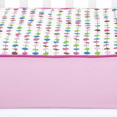 Bacati - Botanical Sanctuary Multicolor Pink Quilted Sheet