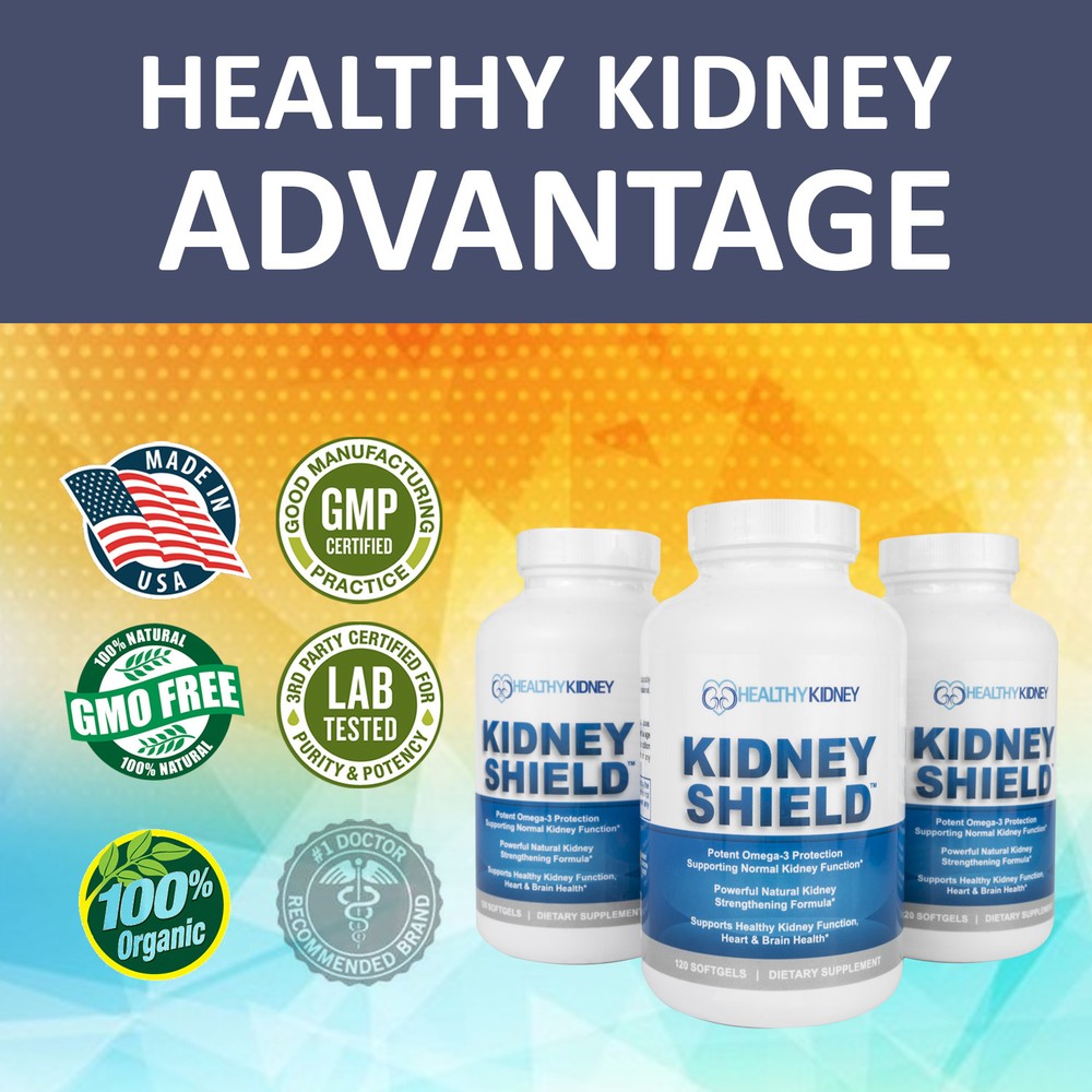 Kidney Shield Supplement Function Creatinine Cleanse Renal Health Function 2pack