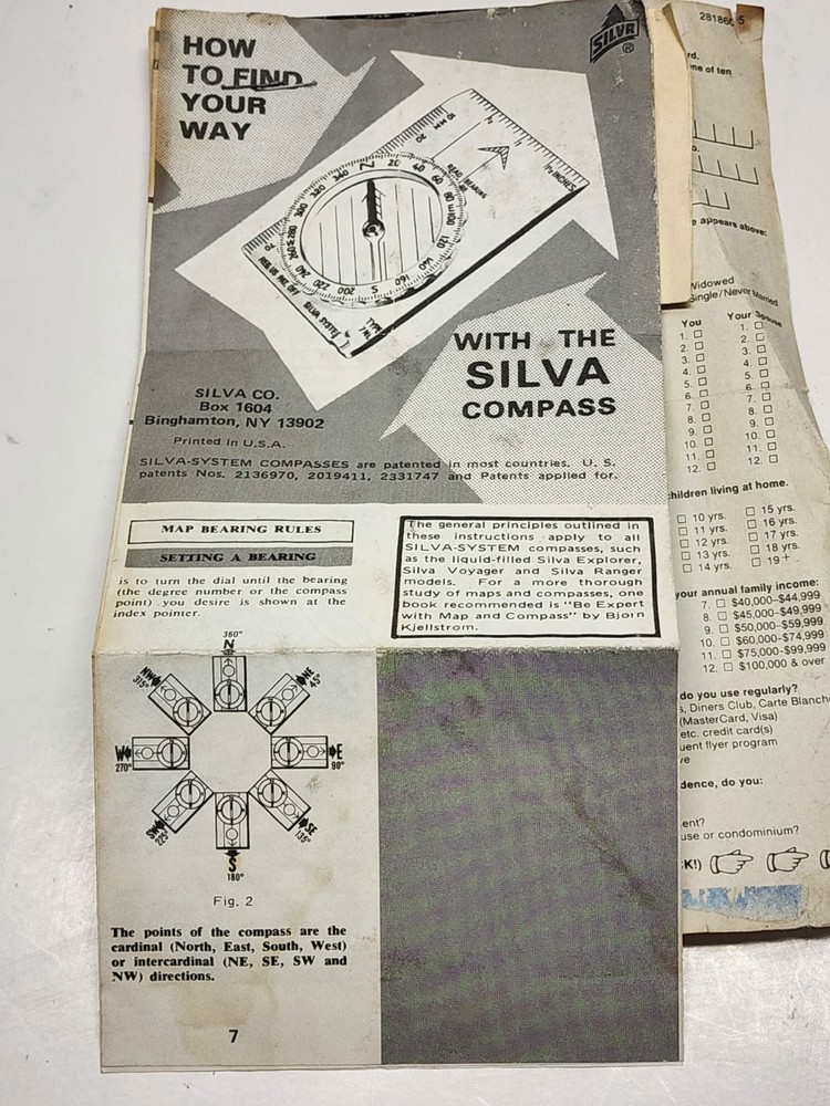 SILVA Type 20 Compass Mirror Outdoor Navigation