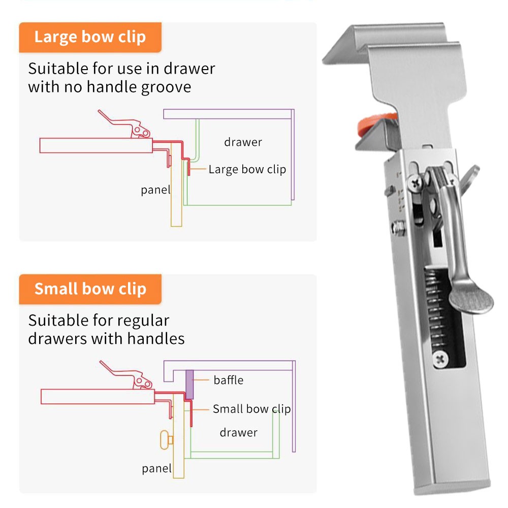 Adjustable Drawer Fixing Clamp,Drawer Front Installation Clamps TL